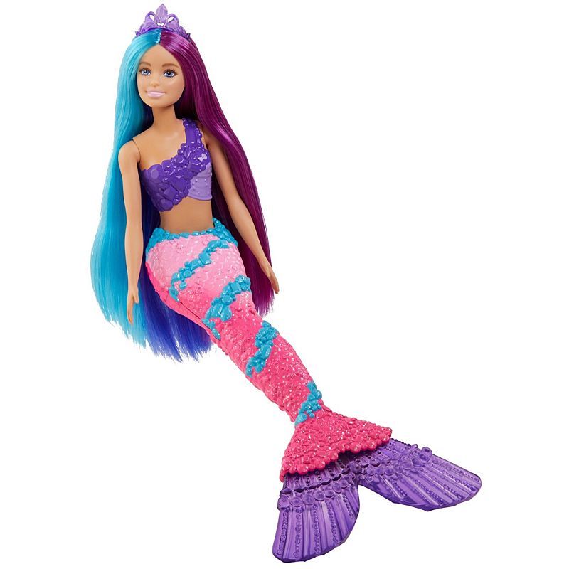 Barbie sirena pelo online azul